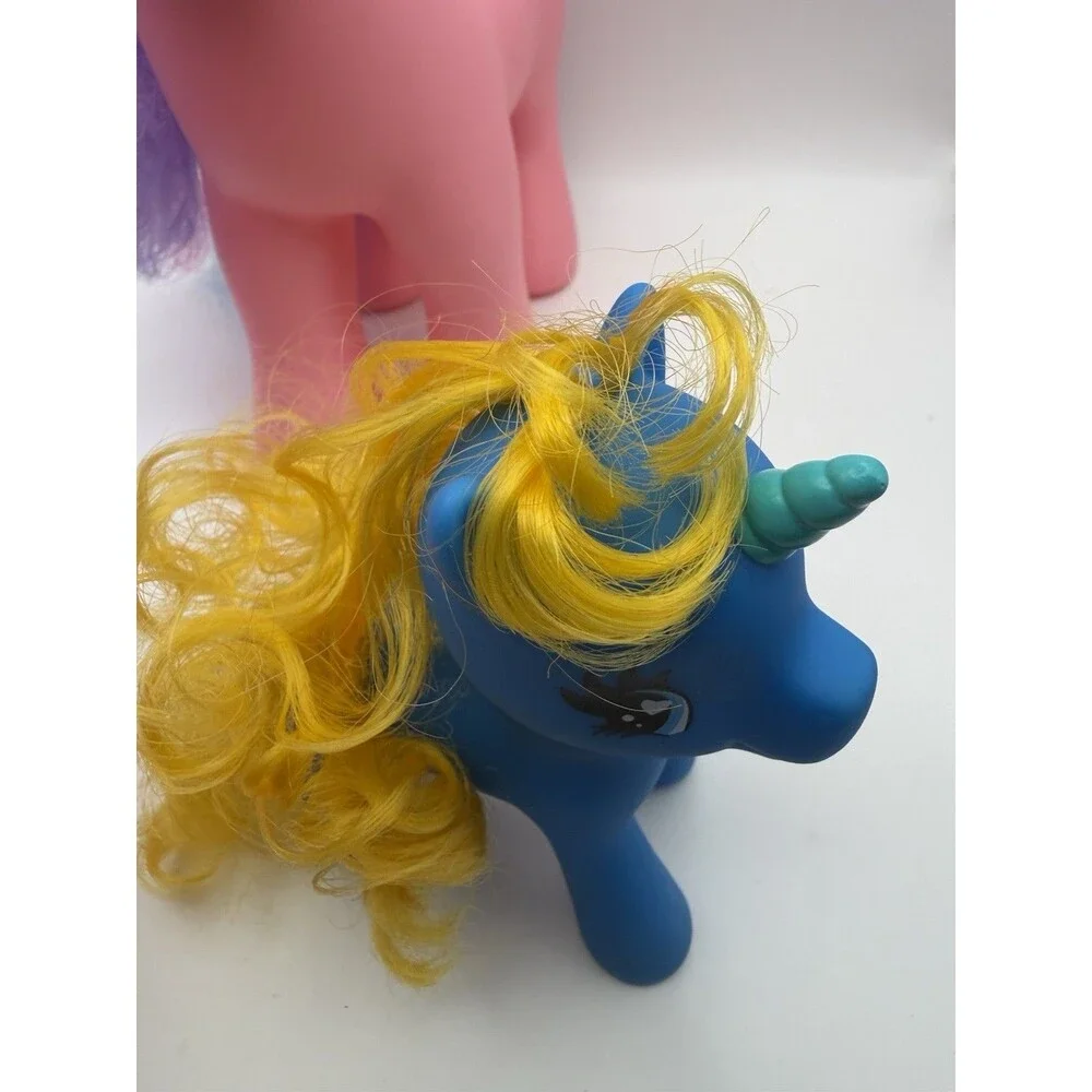 Vintage My Little Pony G1 Unicorn Lot Sparkler & Baby Ponies Colorful Hair